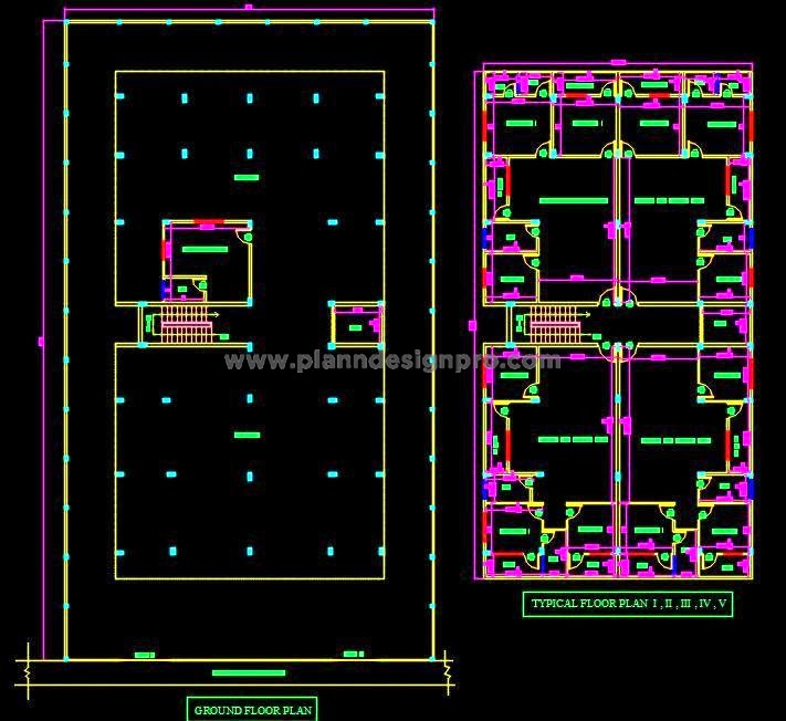 Builder Apartment Design for Multi-Family- Free DWG File